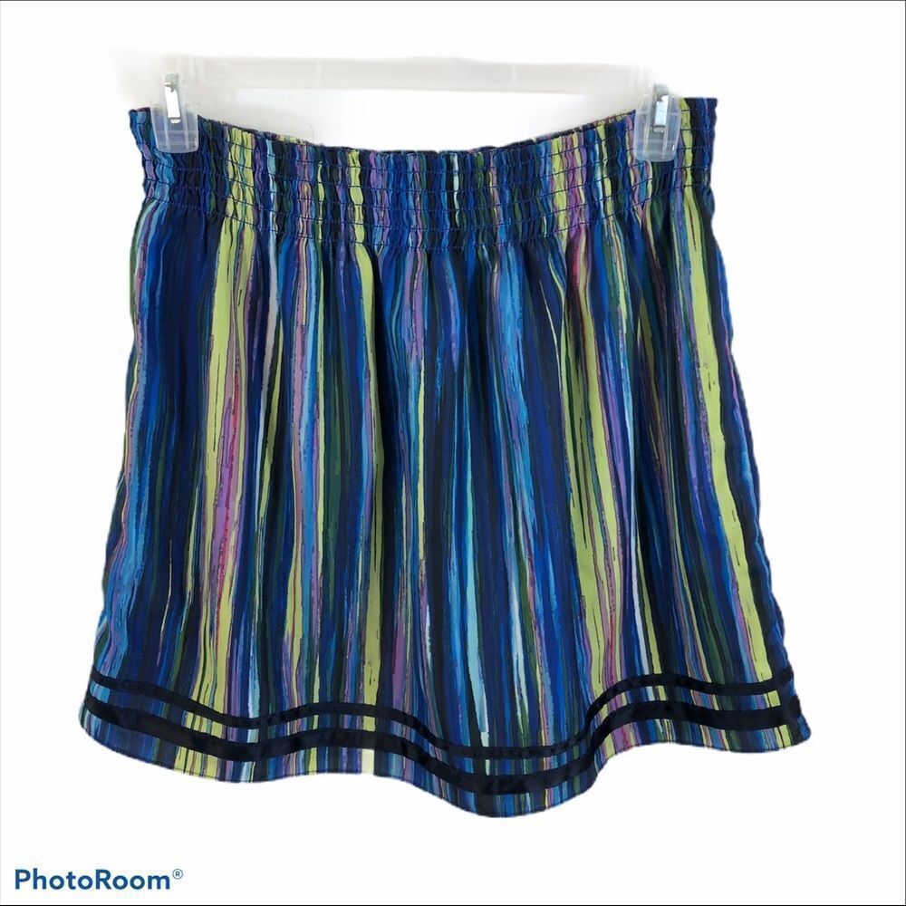 Calvin Klein Purple Watercolor Slater Skirt Small